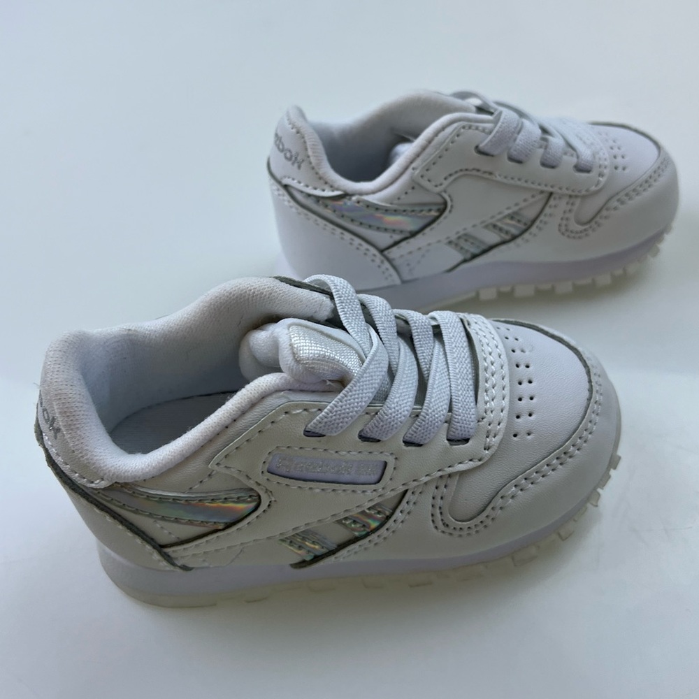 Reebok White Kids Heritage Sneakers N248-30 - Picture 3 of 8